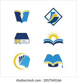 Plantilla de la ilustración de diseño de iconos del vector de libros