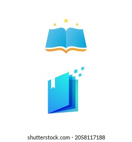 Plantilla de la ilustración de diseño de iconos del vector de libros