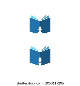 Plantilla de la ilustración de diseño de iconos del vector de libros