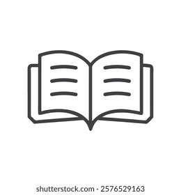 Book vector icon design template. Book symbol vector sign isolated on white background.