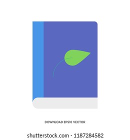 Book vector icon, ecology symbol
