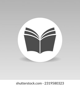 Book vector icon Education and library sign