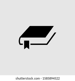 Book vector icon.  Filled flat sign for mobile concept and web design. book with bookmark glyph icon. Symbol, logo illustration. Vector graphics
