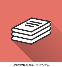 Book    vector icon. Illustration isolated for graphic and web design.