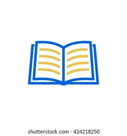 Book   vector icon. Illustration isolated on white  background for graphic and web design.