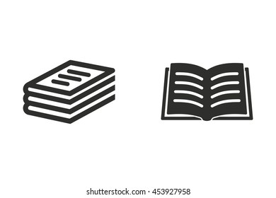 Book vector icon. Illustration isolated on white background for graphic and web design.