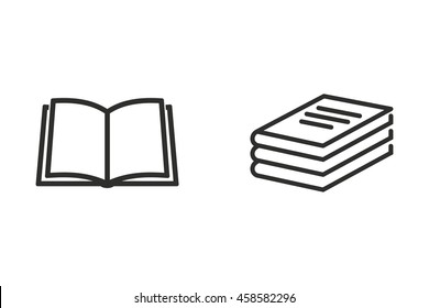 Book vector icon. Illustration isolated on white background for graphic and web design.
