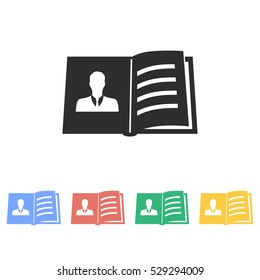 Book vector icon. Illustration isolated on white background for graphic and web design.
