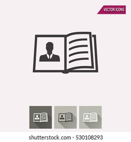 Book vector icon. Illustration isolated for graphic and web design.