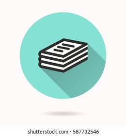 Book vector icon. Illustration isolated for graphic and web design.