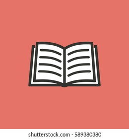 Book vector icon. Illustration isolated for graphic and web design.
