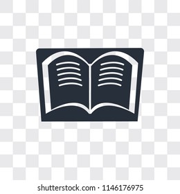 Book vector icon isolated on transparent background, Book logo concept