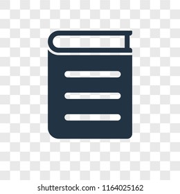 Book vector icon isolated on transparent background, Book logo concept