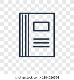 Book vector icon isolated on transparent background, Book logo concept