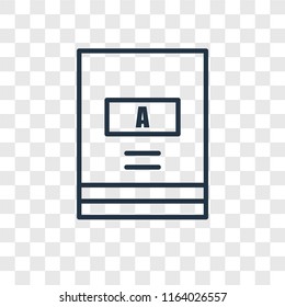 Book vector icon isolated on transparent background, Book logo concept