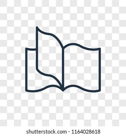 Book vector icon isolated on transparent background, Book logo concept