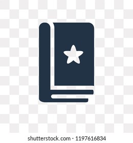 Book vector icon isolated on transparent background, Book transparency concept can be used web and mobile