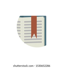 book vector icon isolated on a white background