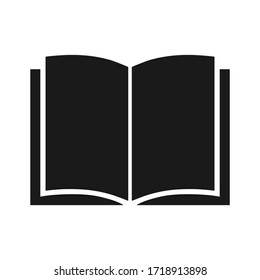 Book vector icon isolated on white background. 