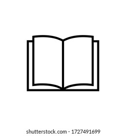 Book vector icon isolated on white background. 