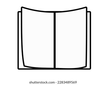 Book vector icon isolated on white background. For web and mobile app. open book sign and symbol. 