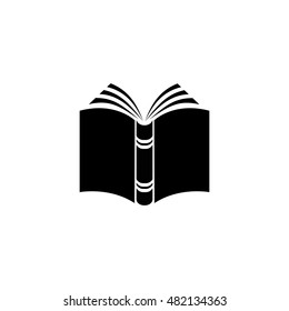 Book vector icon isolated on white background.
