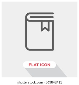 book vector icon, library symbol. Modern, simple flat vector illustration for web site or mobile app