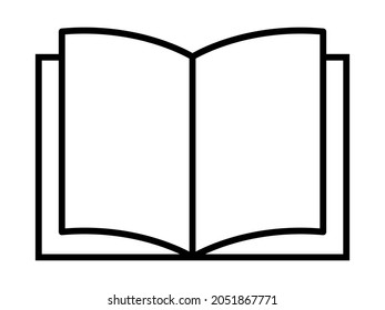 Book vector icon. Line art style. Design for web and mobile app. Vector symbol isolated on white background