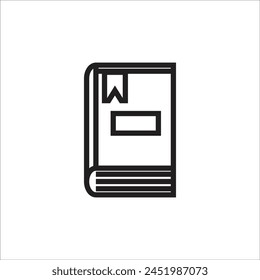 Plantilla de línea de icono de Vector de libro nueva