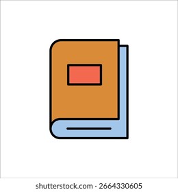 book vector icon line template
