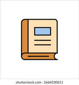 modelo de linha de ícone de vetor de livro