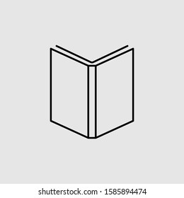 Book vector icon. Lined flat sign for mobile concept and web design. Open book glyph icon. Symbol, logo illustration. Vector graphics
