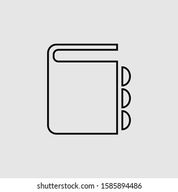 Book vector icon. Lined flat sign for mobile concept and web design. books glyph icon. Symbol, logo illustration. Vector graphics
