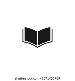 Book Vector Icon - Book Logo Design Symbolizing Education, World Book Day, Academic and Story Books, E-Book, Library Sign, Study Concept, Learning, Reading, Knowledge, Back to School Clipart Icon