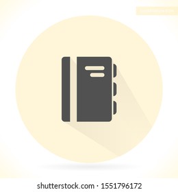 Book vector icon , lorem ipsum Flat design