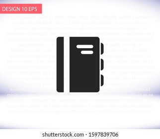 Book vector icon , lorem ipsum Flat design