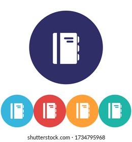 Book vector icon , lorem ipsum Flat design