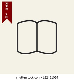 Book vector icon with minimalistic line design