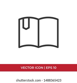 Book vector icon in modern design style for web site and mobile app