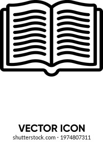 Book vector icon . Modern, simple flat vector illustration for website or mobile app. Book symbol, logo illustration. Pixel perfect vector graphics