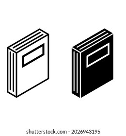 Icono del vector del libro. signo de ilustración de bloc de notas. símbolo de biblioteca o logotipo.