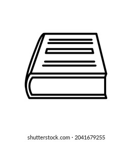 Book vector icon. notebook illustration sign. documents symbol or logo.