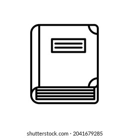 Book vector icon. notebook illustration sign. documents symbol or logo.