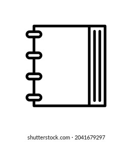 Book vector icon. notebook illustration sign. documents symbol or logo.