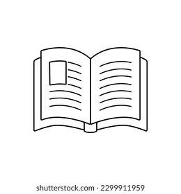 Book vector icon. notebook illustration sign. documents symbol or logo.