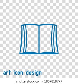 book vector icon on an abstract background