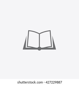 Book Vector Icon on gray background