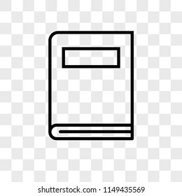 Book vector icon on transparent background, Book icon