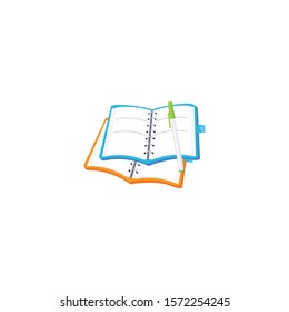 Book vector icon on a white background
