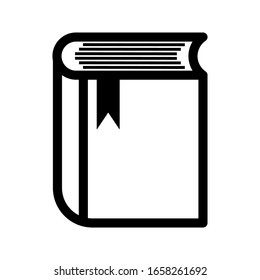 Book vector icon on white background. Education logo or sign